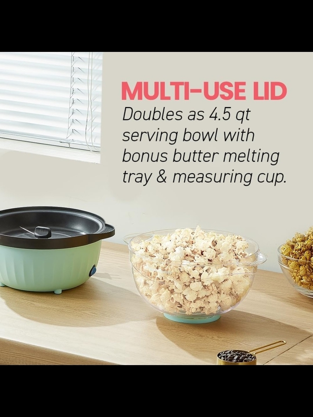 Elite Gourmet 4.5QT. Automatic Stirring Popcorn Maker - Picture 7 of 9